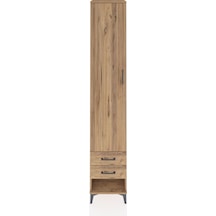 Hyperion Dolap 3 Raflı 2 Çekmeceli Tek Askılı 44x44x243 Çam-çam Çam