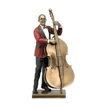 Veronese Jazz Band Series Kontrbas Çalan Cazcı Figür 33Cm