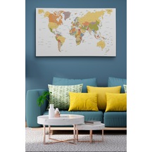 Doğaltercih Dünya Haritası  Dekoratif Kanvas Tablo 1042