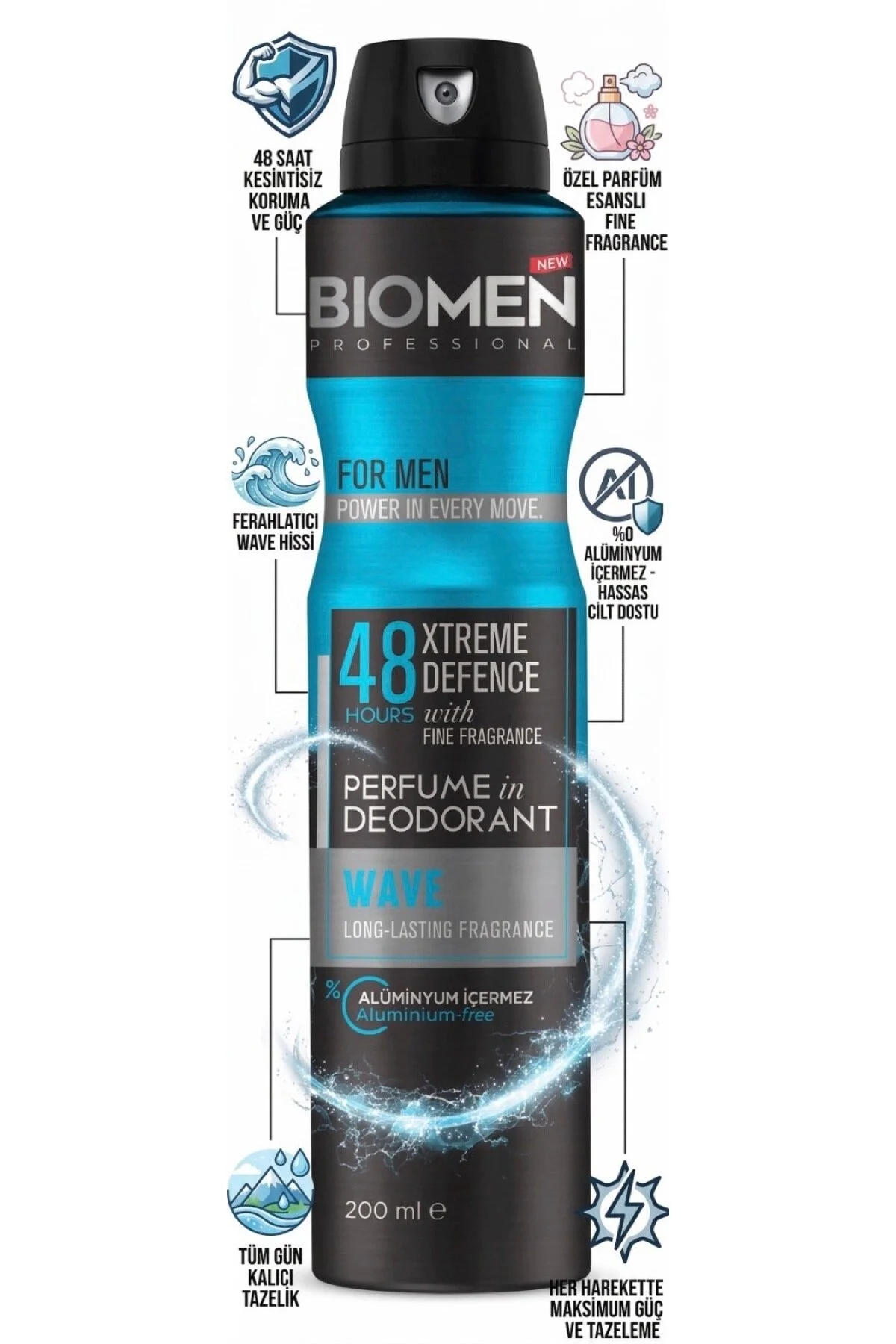 Perfume İn Deodorant For Men Wave 200 Ml