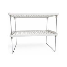 Modern Mutfak Rafı Metal Ayaklı Çok Amaçlı Organizer 2 Adet Beyaz
