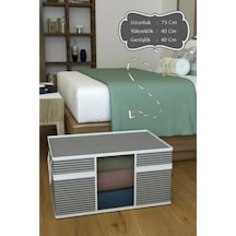 Mega Boy Pencereli Hurç Çok Amaçlı Düzenleyici Saklama Kutusu 40x40x75 Cm 0256 Lisinya Çok Renkli