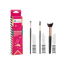 Nascita Premium Makyaj Fırça Seti 3 Lü Kaş Kirpik Eyeliner Ve 3d Kabuki Fondöten Fırça Seti