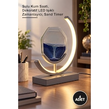 4 Adet Ledli Sulu Kumsaati Sulu Kum Saati, Dekoratif Led Işıklı Zamanlayıcı, Sand Timer Güneş