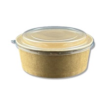300 Adet Kraft Karton Salata Kasesi Kapaklı 1100cc