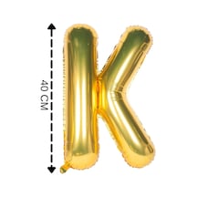 Folyo Balon K Harfi Helyum Balon 40 Cm Gold Renk Altın