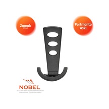 Bemol Lüks Portmanto Askı, Metal, Vestiyer Askı, 185 Gr, Dolap Askılık, Duvar Askılığı, Mat Siyah Vidalı