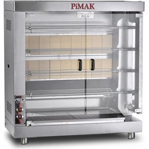 Pimak Kollu Setüstü Piliç Çevirme Makinesi 4 Şiş 20 Piliç Doğalgazlı
