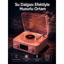 Retro Saatli Bluetooth Hoparlör Gece Lambalı Kristal Ses Kalitesi Yeni Nesil - Lisinya