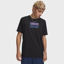 Under Armour Block Logo Erkek Siyah Polo Yaka Tişört