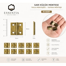 Sarı Küçük Menteşe Tavla Ve Ahşap Kutu İçin Yaprak Menteşe 10 Adet gold