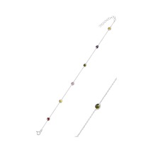 Gümüş Renkli Sıra Taşlı Halhal N11.256 Gümüş