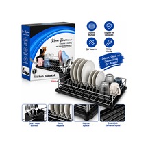 Krom Tek Katlı Tabaklık - Bulaşıklık 5671 Çok Renkli Çok Renkli