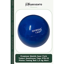 Premium Günlük Spor Fizik Kondisyon Topu Ptb-30 Plates Toning Ball 1,5 Kg Mavi