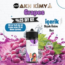 Grapes Yoğun Dıy Kit Siyah Üzüm Buz Gıda Aroması %25 Oranda Aroma İçerir Hazır Değildir 100 Ml