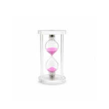 Küçük Cam Kum Saati Cam Standlı Çap: 6cm-yükseklik: 10cm 4887 Renkli