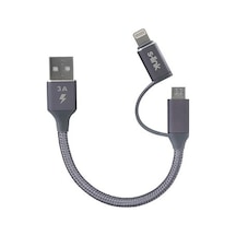 S-Link Swapp Powerbank Kısa Şarj Kablosu Apple iPhone Uyumlu 6/7/8/X + Micro U