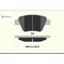 Arka Balata Caddy-golf6-jetta-a3-octavıa-superb 10 Gdb1841 Kale Balata 5k0698451/ 5k0698451a/ 2k5698451