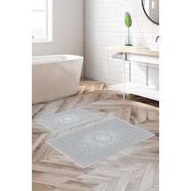 Alanur Trend Kaymaz Taban Dijital Banyo Takımı Kt468 gri