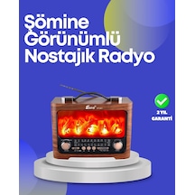 Hubrendy Tekno Taşınabilir Kamp Hoparlörü Solar Şarjlı, Şömine Efektli, 7w Güçlü Ses