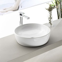 Ø42 Cm Etajerli Turkuaz Seramik Lavabo Modelleri 508 Yeşil