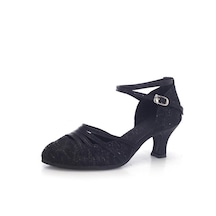 Siyah 5 Renk Kadın Kızlar Latin Dans Ayakkabıları Balo Salonu Tango Salsa Parti Ayakkabıları Bayanlar İçin Yüksek Topuk 5.5 Cm