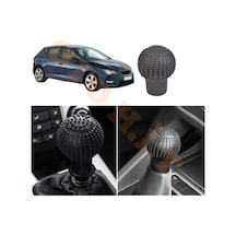 Seat Leon Mk3 Manuel Uyumlu Vites Kılıfı Masajlı Mat Siyah