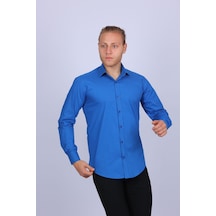 Tousus Slim Fit Saks Rengi Erkek Gömlek Slm-5069-tss Saks Mavisi