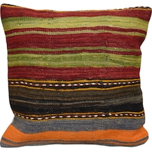Zehra Abla Halı Yeni El Dokuma Dekoratif Kilim Kırlent Yastık Kılıfı 6063