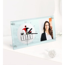 Kişiye Özel Avukat Temalı Masaüstü Cam Saat - 4