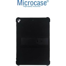 Microcase Apple Uyumlu iPad Air 2 Standlı Silikon Kılıf - Siyah
