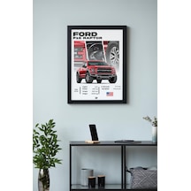 Ford F-150 Raptor Ahşap Çerçeveli Poster Tablo Off-road Power Beast