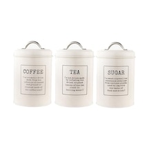 Jzcat 3ü1 Arada Mutfak Depolama Kavanoz Seti - Beyaz