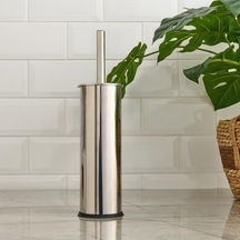 Bath Akıllı Kapaklı Tuvalet Fırçası - Krom - 36 Cm Genel