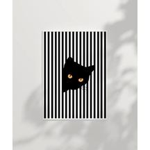 Çerçevesiz Poster Siyah Kedinin Gizemi