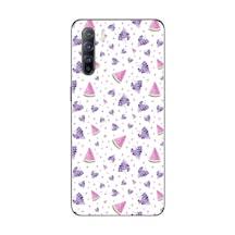 Oppo Reno 3 Uyumlu Karpuz Ve Üzümler Baskılı Silikon Kılıf Renkli