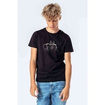 Tshirthane Mortal Kombat Baskılı Unisex Çocuk Siyah T-Shirt (528317130)
