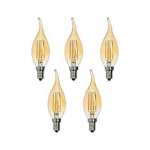 Rustik Kıvrık Ta3 4w E14 Amber Led Ampul 300lm 5 Li Paket