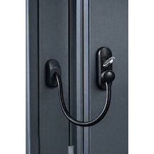 Çelik Halatlı Anahtarlı Kablolu Pencere/kapı Emniyet Kilidi Çocuk + 10'lu Set Siyah
