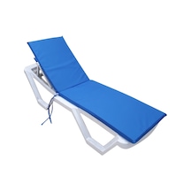 Mirzade Standart Fermuarlı Şezlong Minderi Su Geçirmez Kumaş-saks Mavi