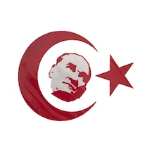 Motosiklet Sticker Atatürk 10cm 8cm A