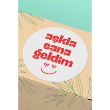 Aşkla Sana Geldim Sticker 3x3cm St2263 Çok Renkli