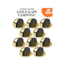 10 Adet Gold Yarım Daire Yapışkanlı Kapı Tamponu Kapı Stoperi Metal Kapı Stopu Durdurucu