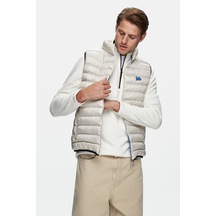 Blume Bej Fermuarlı Ve Cepli Polyester Standard Fit Erkek Yelek Bej