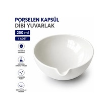 Porselen Kapsül 250 Ml Dibi Yuvarlak 1 Adet