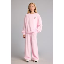 Defacto Beli Bağcıklı Wide Leg Eşofman Altı Kız Çocuk I4344a826aupn47 Pembe-pn47