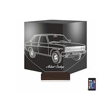Luvivia Fiat Tofaş Şahin Tofaşk Araba Kişiye Özel 3d Lamba - Masa Gece Lambası Şeffaf