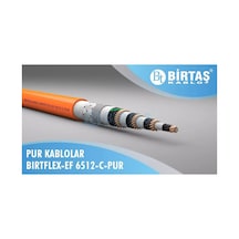 Birtaş Ef6512-cpur-7x0.50 ,kesit 0.50mm² 7-damar/çok Telli Blendajlı Ağırşart Hareketli 1mt Pur Kablo