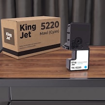 Kingjet Kyocera Uyumlu Tk-5220 Standart Kapasiteli Mavi Cyan Uyumlu  Toner Çipli Ecosys M5521cdw