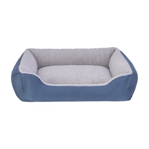 Pet Comfort Bravo Duo Köpek Yatağı Mavi/gri Peluş M 75x60cm
